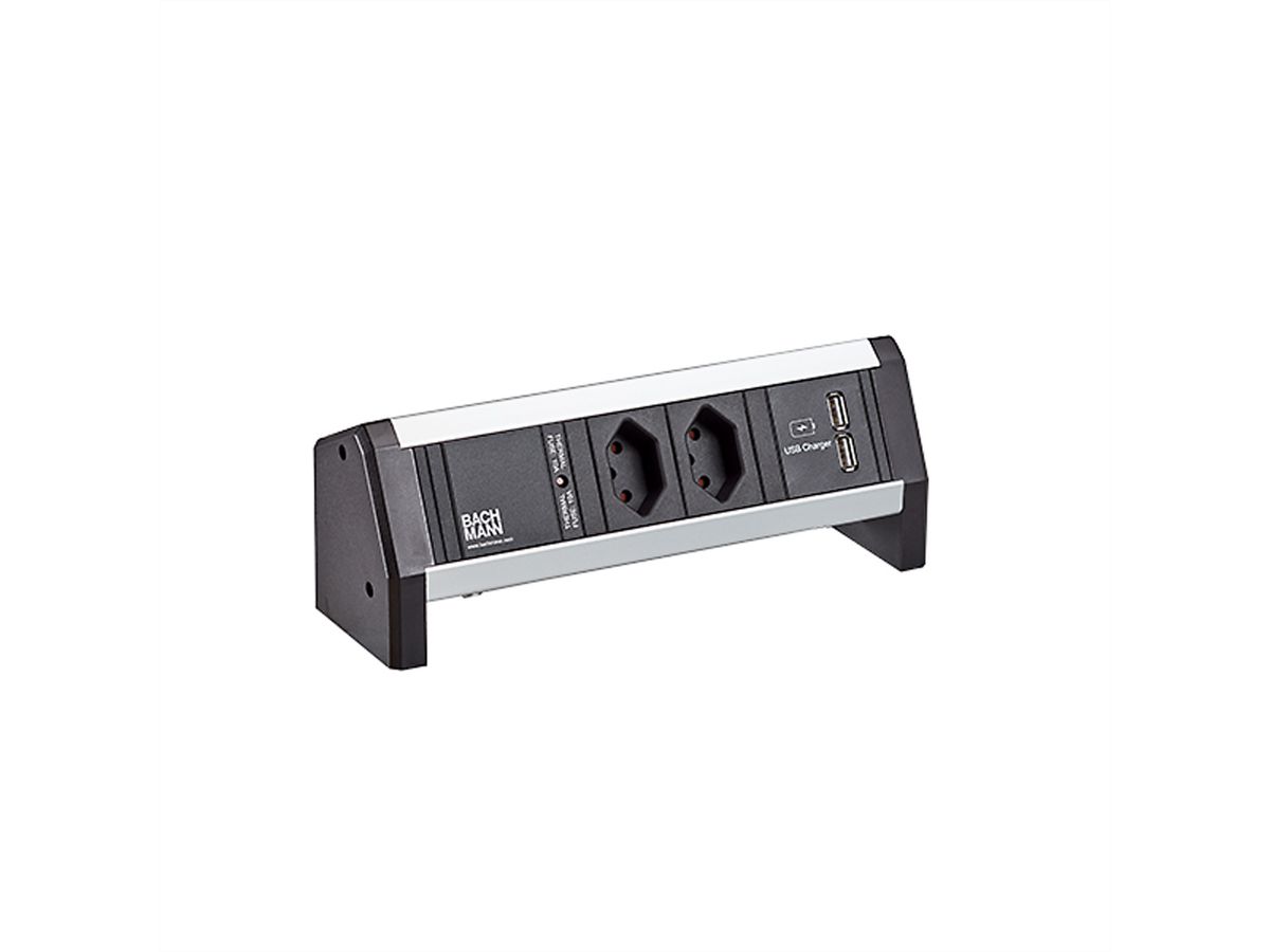 BACHMANN DESK 2xCH USB Charger Strom, SUISSE