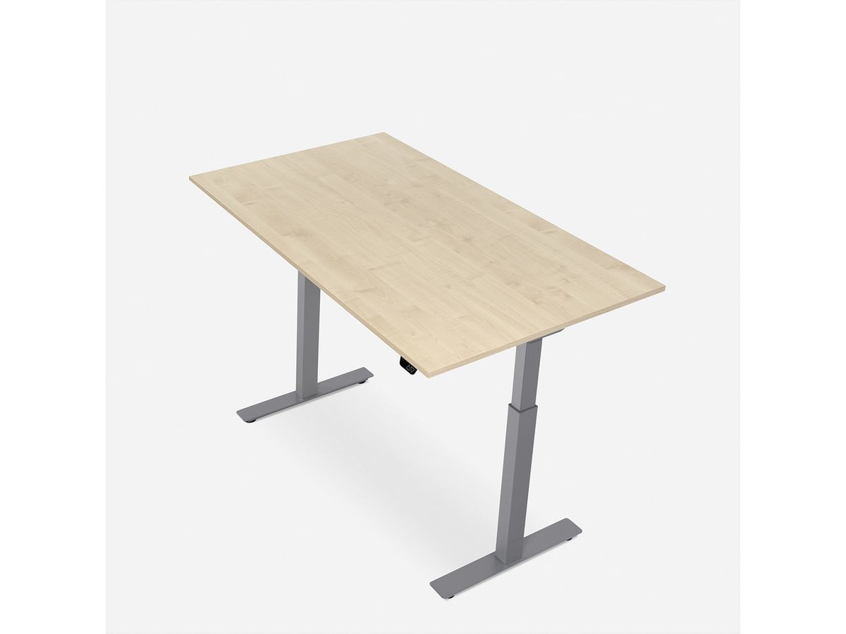 WRK21 Schreibtisch Smart 180 x 80 cm, Höhenverstellbar, Mandal Ahorn / Grau