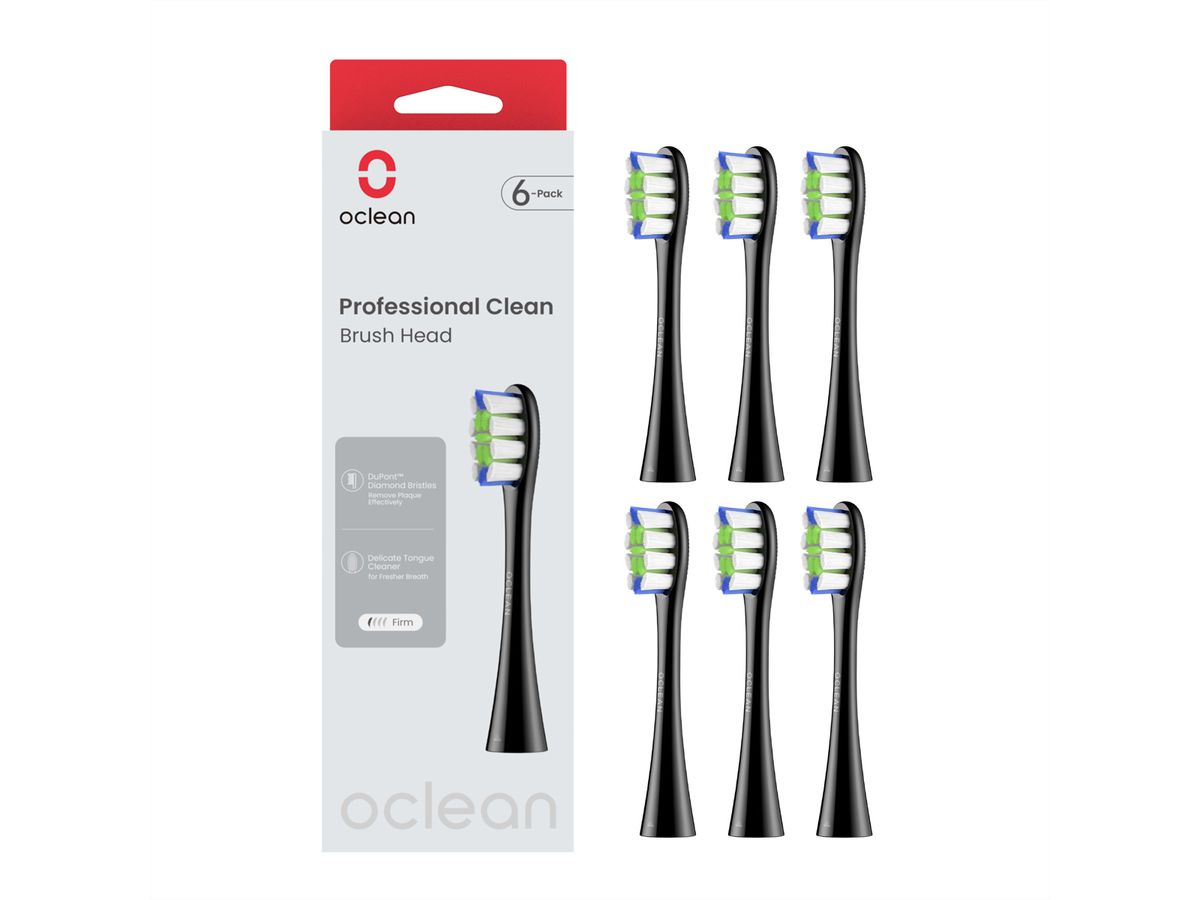 Oclean Professional clean -6 pack, Schwarz
