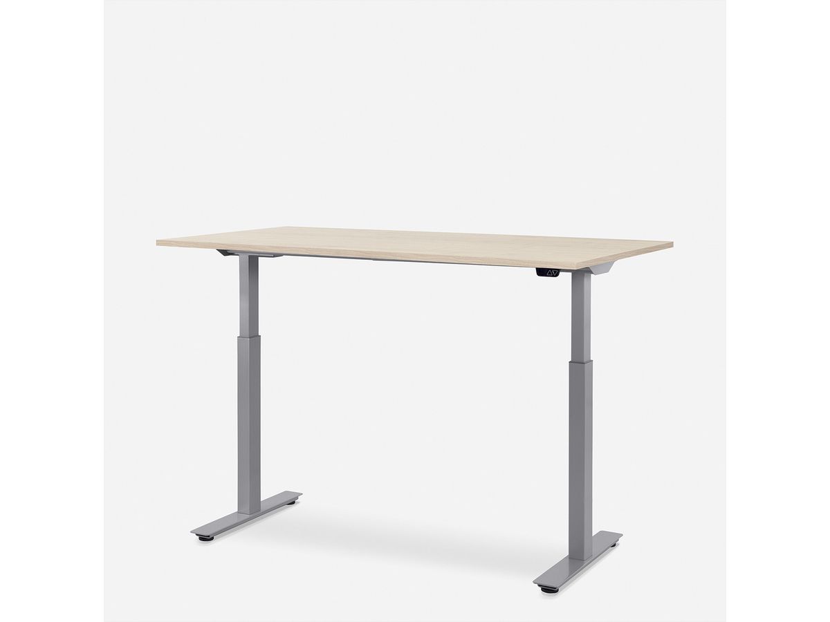 WRK21 Schreibtisch Smart 160 x 80 cm, Höhenverstellbar, Mandal Ahorn / Grau