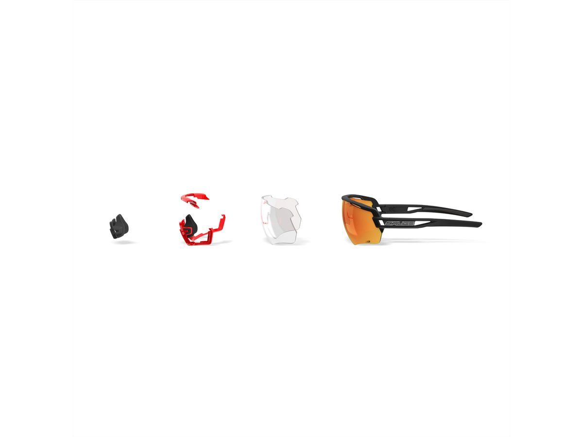 Salice Occhiali Sportbrille 020RWX, Black/Red / RW Red