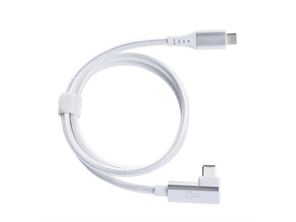 BACHMANN Ochno USB-C Kabel gewinkelt 0,7m silber