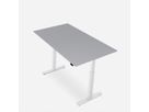 WRK21 Schreibtisch Smart 160 x 80 cm, Höhenverstellbar, Grau Uni / Weiss