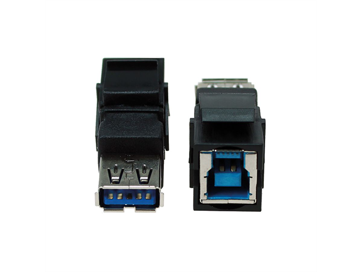BACHMANN Keystone USB 3.0 Coupleur A/B femelle-femelle noir