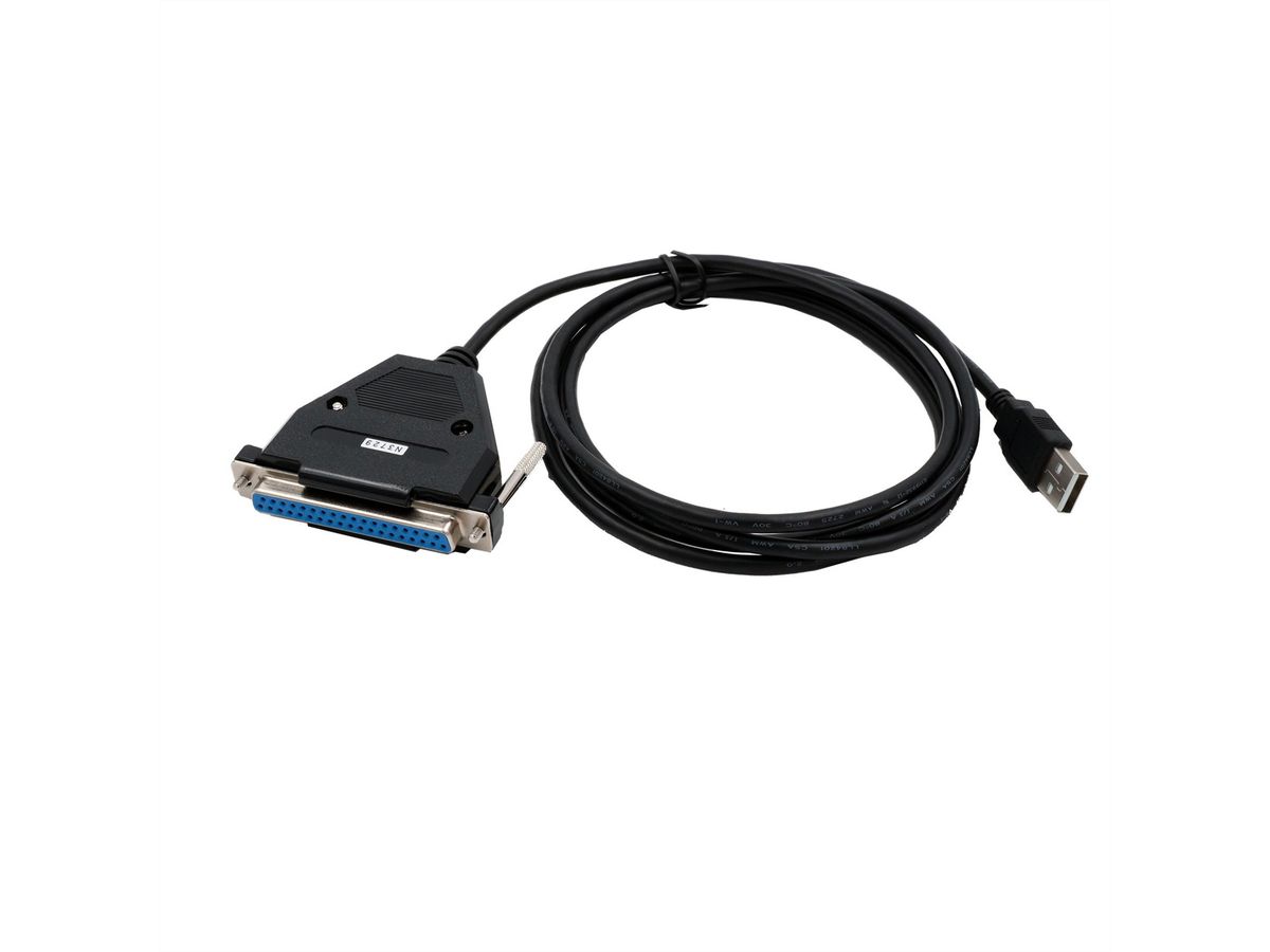 EXSYS EX-1324-37P USB 2.0 vers 4x interface série RS-232  avec prise 37 broches, convertisseur, FTDI, noir, 1,8 m