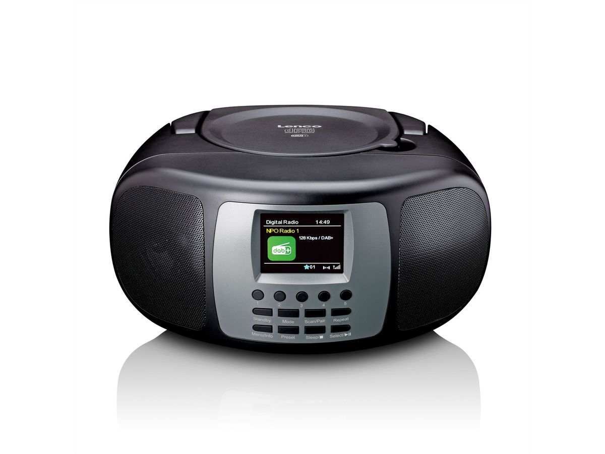 Lenco DAB+ Radio SCD-860BK DAB+/FM-Radio, Bluetooth, CD-Player, LCD-Farbdisplay