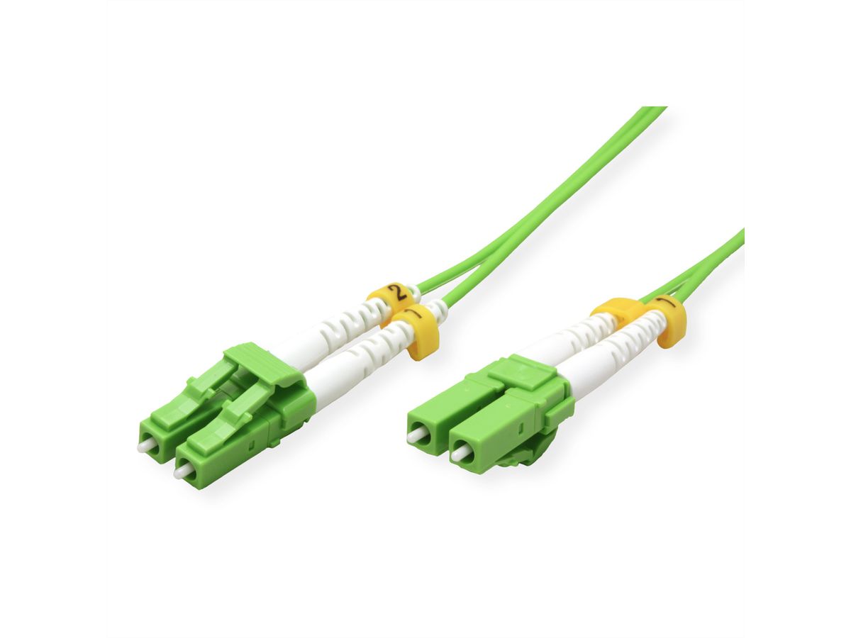 ROLINE Câble FO 50/125µm, LC/LC, OM5, LSOH, connecteurs Low-Loss, vert, 0,5 m