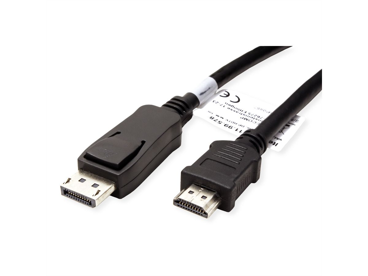 VALUE Câble DisplayPort DP - HDTV, M/M, noir, 1,5 m
