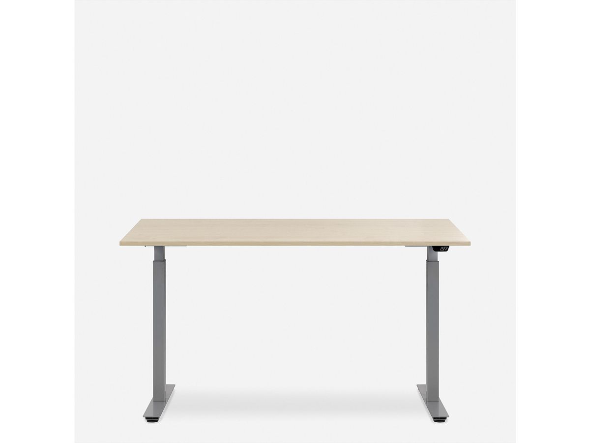 WRK21 Schreibtisch Smart 160 x 80 cm, Höhenverstellbar, Mandal Ahorn / Grau