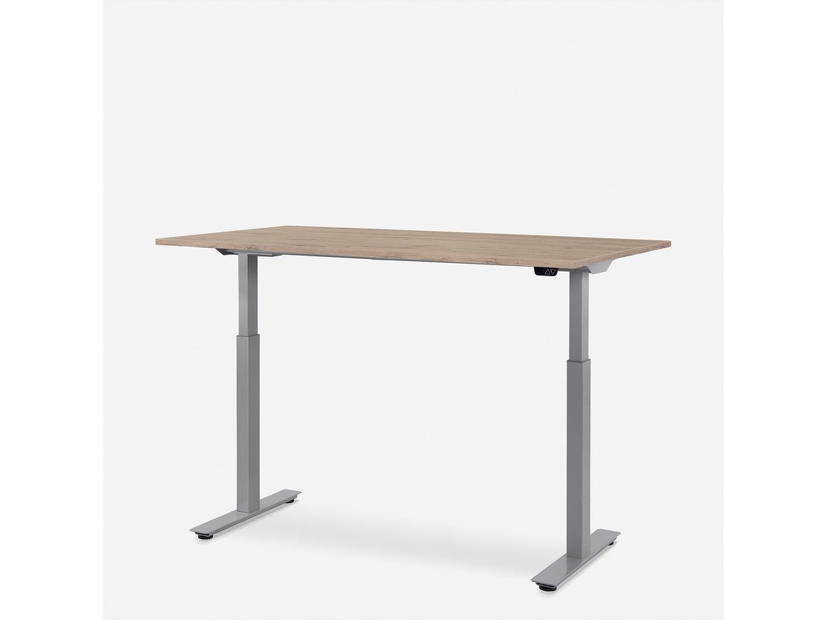WRK21 Schreibtisch Smart 180 x 80 cm, Höhenverstellbar, Kendal Eiche / Grau