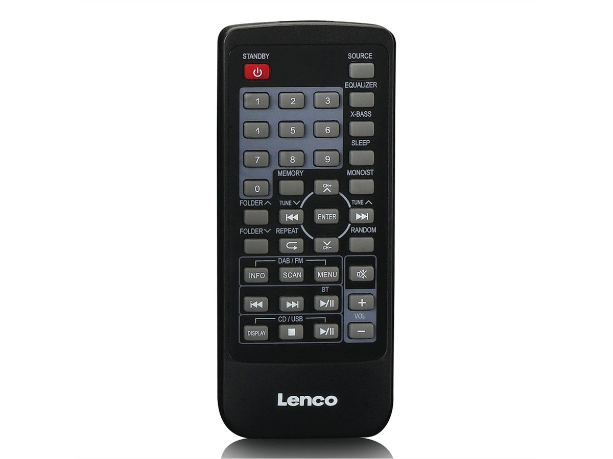 Lenco SCD-720 DAB+ Radio avec CD, argent, USB, BT 5.0, CD, DAB+, cassette