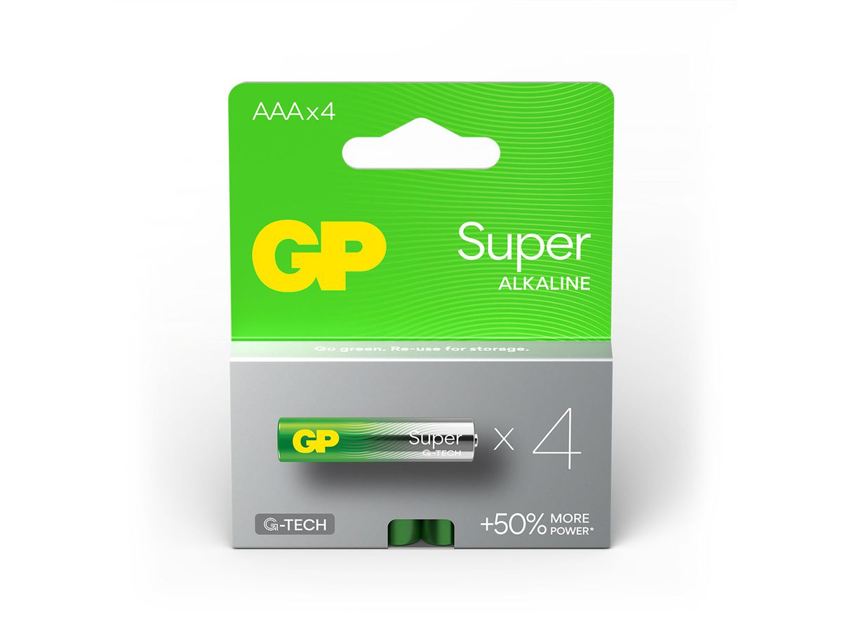 GP Batteries Super Alkaline AAA 4x