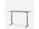 WRK21 Bureau Smart 120 x 80 cm, Hauteur réglable, Chêne Kendal / Gris